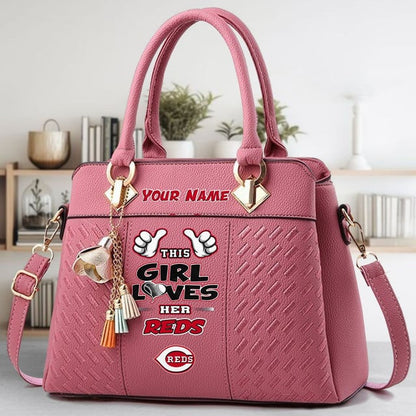 LIMITED EDITION - NEW CUSTOMIZED MLB05 CRS CINCINNATI REDS WOMEN'S HANDBAGS MULTICOLOR