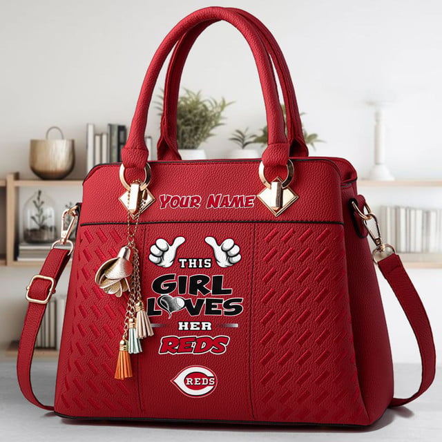 LIMITED EDITION - NEW CUSTOMIZED MLB05 CRS CINCINNATI REDS WOMEN'S HANDBAGS MULTICOLOR