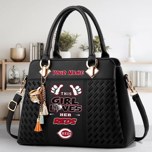 LIMITED EDITION - NEW CUSTOMIZED MLB05 CRS CINCINNATI REDS WOMEN'S HANDBAGS MULTICOLOR