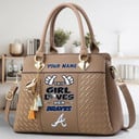 LIMITED EDITION - NEW CUSTOMIZED MLB09 ABS ATLANTA BRAVES WOMEN'S HANDBAGS MULTICOLOR