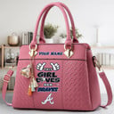LIMITED EDITION - NEW CUSTOMIZED MLB09 ABS ATLANTA BRAVES WOMEN'S HANDBAGS MULTICOLOR