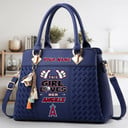 LIMITED EDITION - NEW CUSTOMIZED MLB27 LAA LOS ANGELES ANGELS WOMEN'S HANDBAGS MULTICOLOR