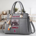 LIMITED EDITION - NEW CUSTOMIZED MLB27 LAA LOS ANGELES ANGELS WOMEN'S HANDBAGS MULTICOLOR