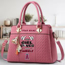 LIMITED EDITION - NEW CUSTOMIZED MLB27 LAA LOS ANGELES ANGELS WOMEN'S HANDBAGS MULTICOLOR