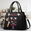 LIMITED EDITION - NEW CUSTOMIZED MLB27 LAA LOS ANGELES ANGELS WOMEN'S HANDBAGS MULTICOLOR