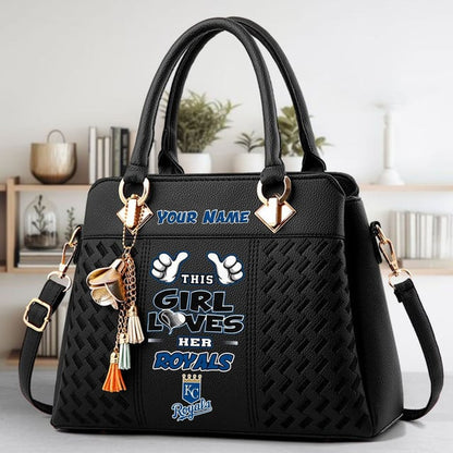 LIMITED EDITION - NEW CUSTOMIZED MLB19 KCR KANSAS CITY ROYALS WOMEN'S HANDBAGS MULTICOLOR