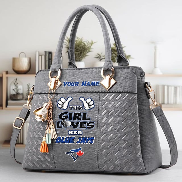LIMITED EDITION - NEW CUSTOMIZED MLB12 TBJ TORONTO BLUE JAYS WOMEN'S HANDBAGS MULTICOLOR