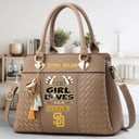 LIMITED EDITION - NEW CUSTOMIZED MLB18 SDP SAN DIEGO PADRES WOMEN'S HANDBAGS MULTICOLOR