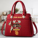 LIMITED EDITION - NEW CUSTOMIZED MLB18 SDP SAN DIEGO PADRES WOMEN'S HANDBAGS MULTICOLOR