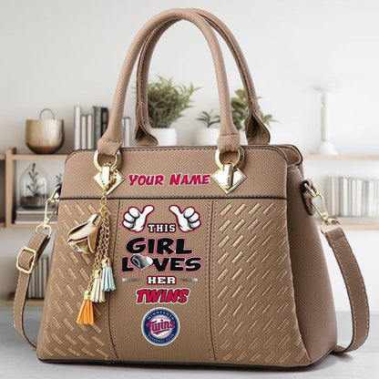 LIMITED EDITION - NEW CUSTOMIZED MLB22 MTS MINNESOTA TWINS WOMEN'S HANDBAGS MULTICOLOR