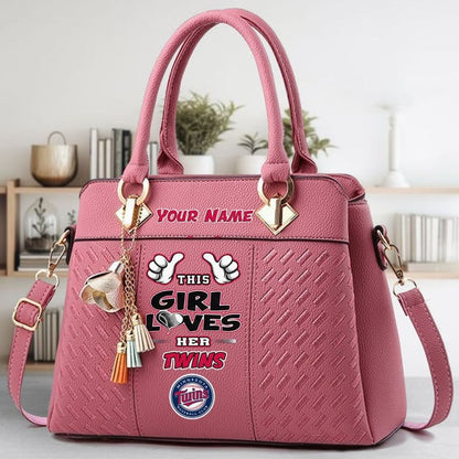 LIMITED EDITION - NEW CUSTOMIZED MLB22 MTS MINNESOTA TWINS WOMEN'S HANDBAGS MULTICOLOR