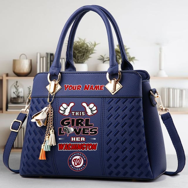 LIMITED EDITION - NEW CUSTOMIZED MLB28 WNS WASHINGTON NATIONALS WOMEN'S HANDBAGS MULTICOLOR
