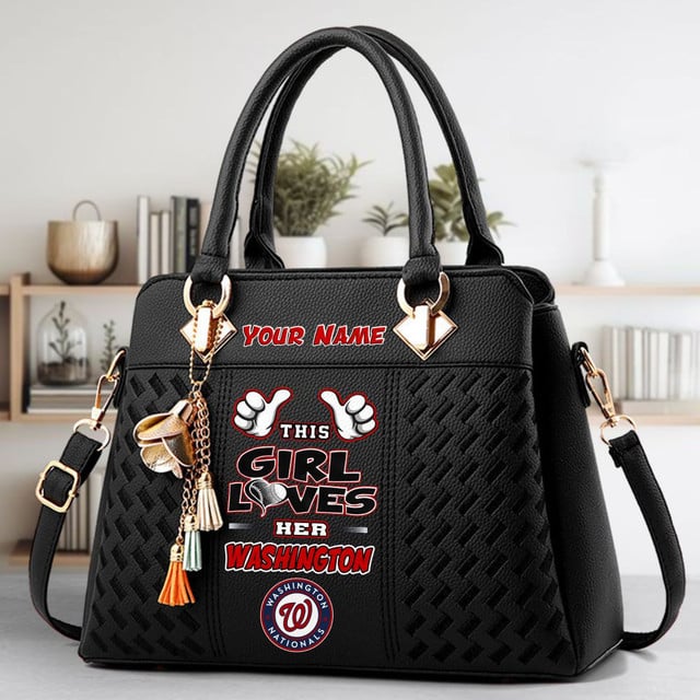 LIMITED EDITION - NEW CUSTOMIZED MLB28 WNS WASHINGTON NATIONALS WOMEN'S HANDBAGS MULTICOLOR