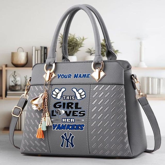 LIMITED EDITION - NEW CUSTOMIZED MLB01 NYY NEW YORK YANKEES WOMEN'S HANDBAGS MULTICOLOR