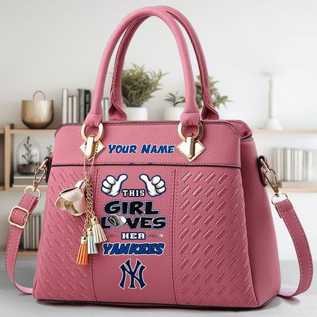 LIMITED EDITION - NEW CUSTOMIZED MLB01 NYY NEW YORK YANKEES WOMEN'S HANDBAGS MULTICOLOR