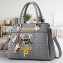 LIMITED EDITION - NEW CUSTOMIZED MLB29 PHP PITTSBURGH PIRATES WOMEN'S HANDBAGS MULTICOLOR