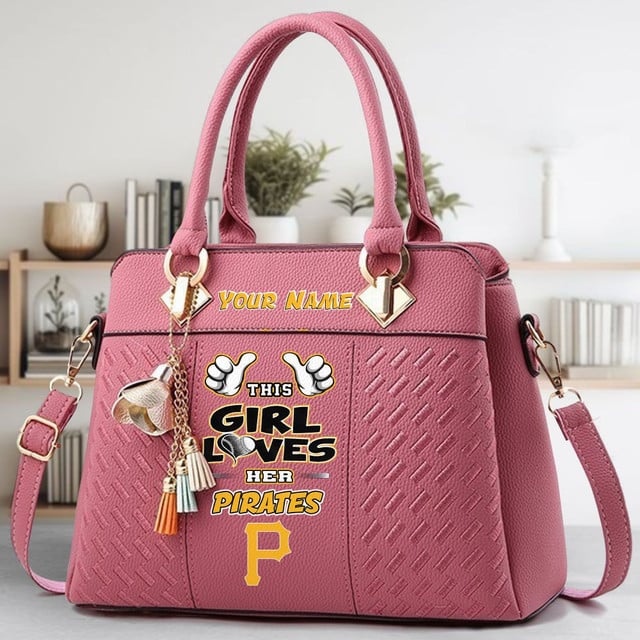 LIMITED EDITION - NEW CUSTOMIZED MLB29 PHP PITTSBURGH PIRATES WOMEN'S HANDBAGS MULTICOLOR