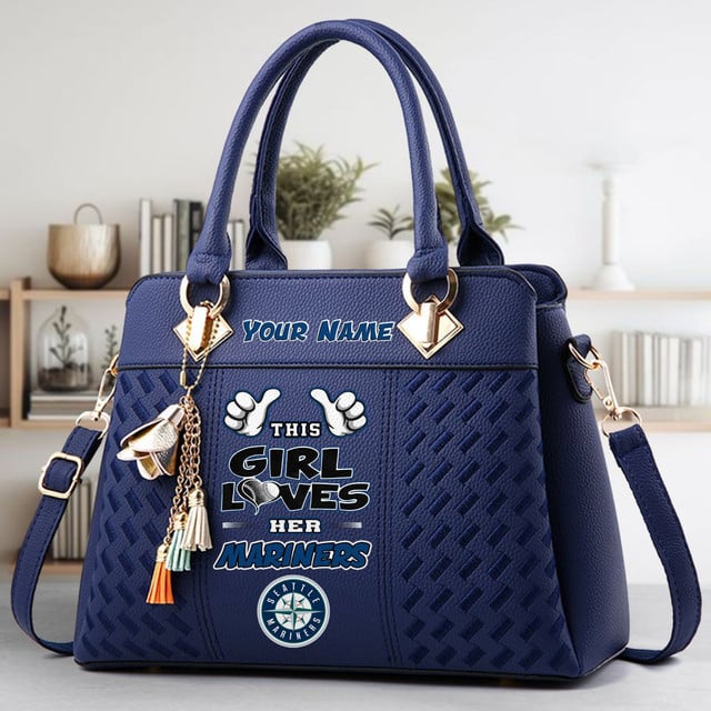 LIMITED EDITION - NEW CUSTOMIZED MLB14 SMS SEATTLE MARINERS WOMEN'S HANDBAGS MULTICOLOR