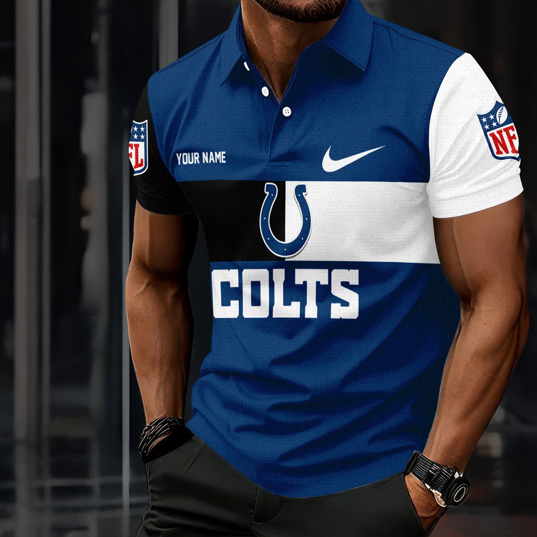 LIMITED EDITION - NEW CUSTOMIZED NFL17 IDC INDIANAPOLIS COLTS POLO SHIRT