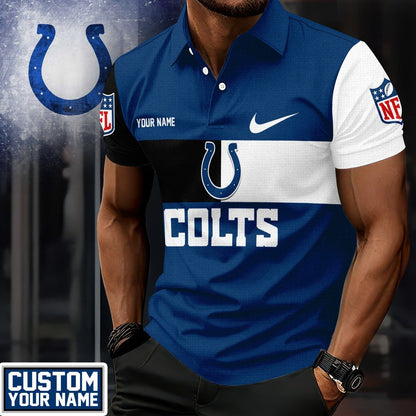 LIMITED EDITION - NEW CUSTOMIZED NFL17 IDC INDIANAPOLIS COLTS POLO SHIRT