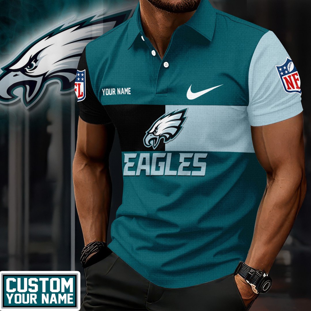 LIMITED EDITION - NEW CUSTOMIZED NFL02 PPE PHILADELPHIA EAGLES POLO SHIRT