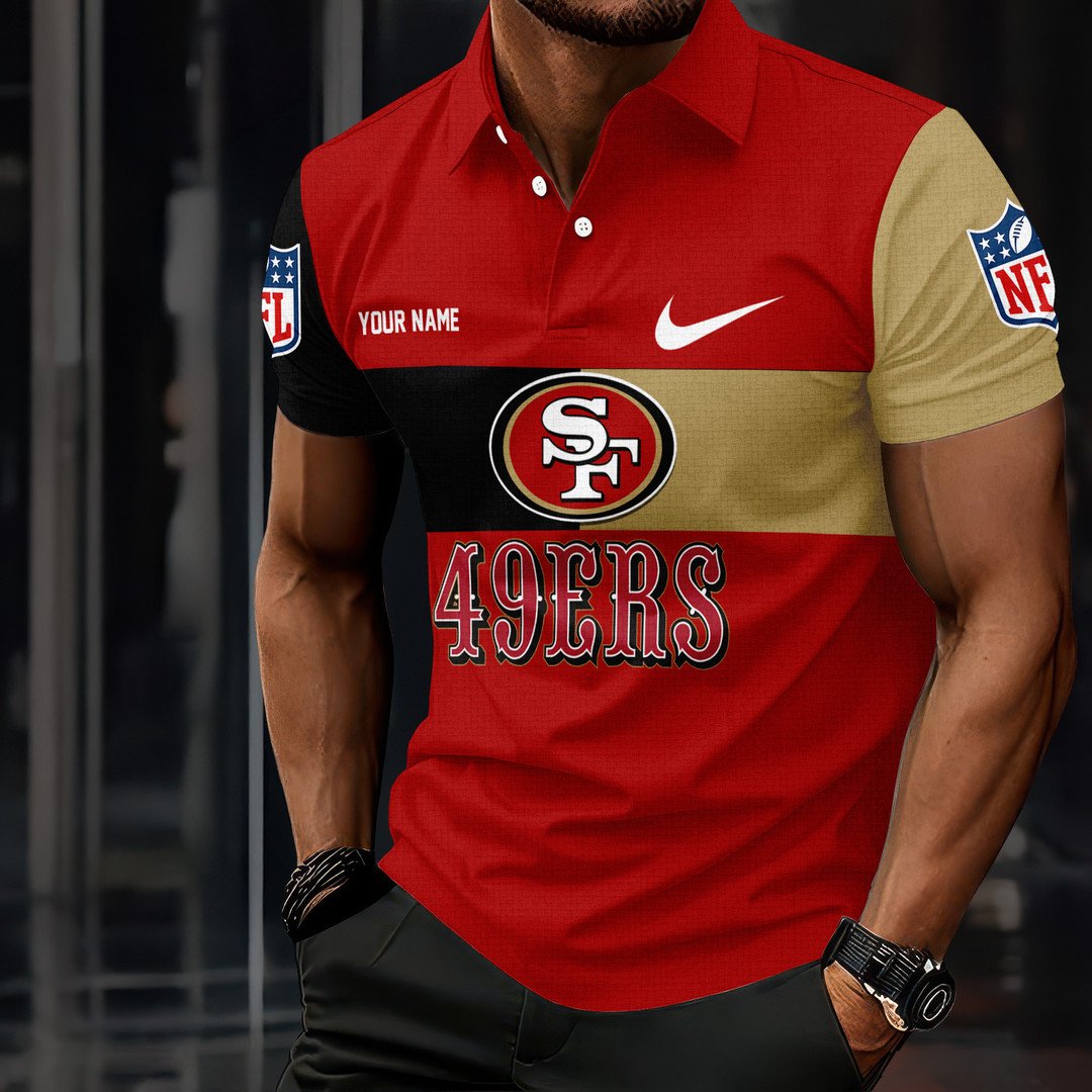 LIMITED EDITION - NEW CUSTOMIZED NFL11 SF49 SAN FRANCISCO 49ERS POLO SHIRT