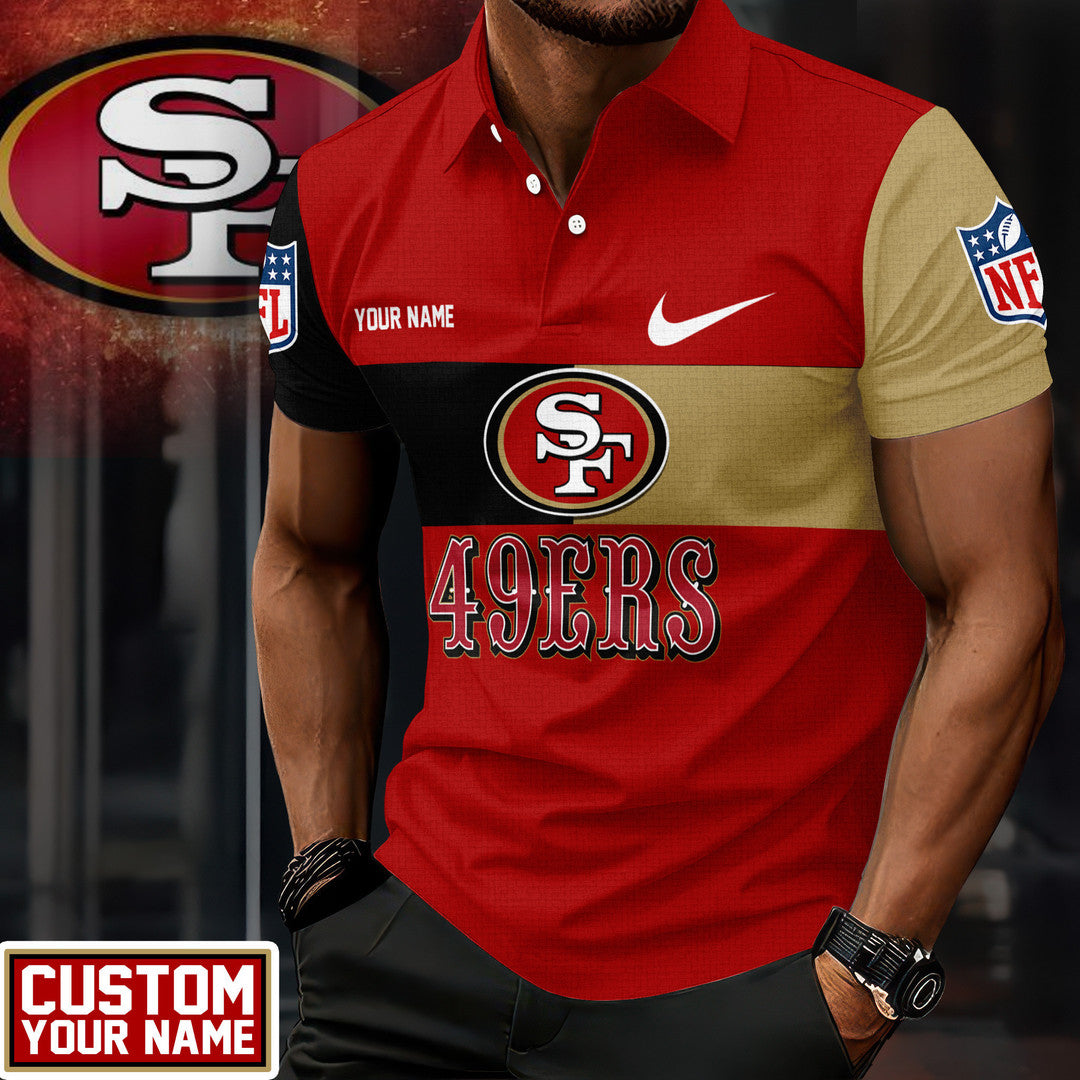 LIMITED EDITION - NEW CUSTOMIZED NFL11 SF49 SAN FRANCISCO 49ERS POLO SHIRT