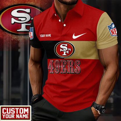 LIMITED EDITION - NEW CUSTOMIZED NFL11 SF49 SAN FRANCISCO 49ERS POLO SHIRT