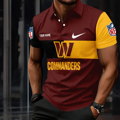 LIMITED EDITION - NEW CUSTOMIZED NFL12 WTC WASHINGTON COMMANDERS POLO SHIRT