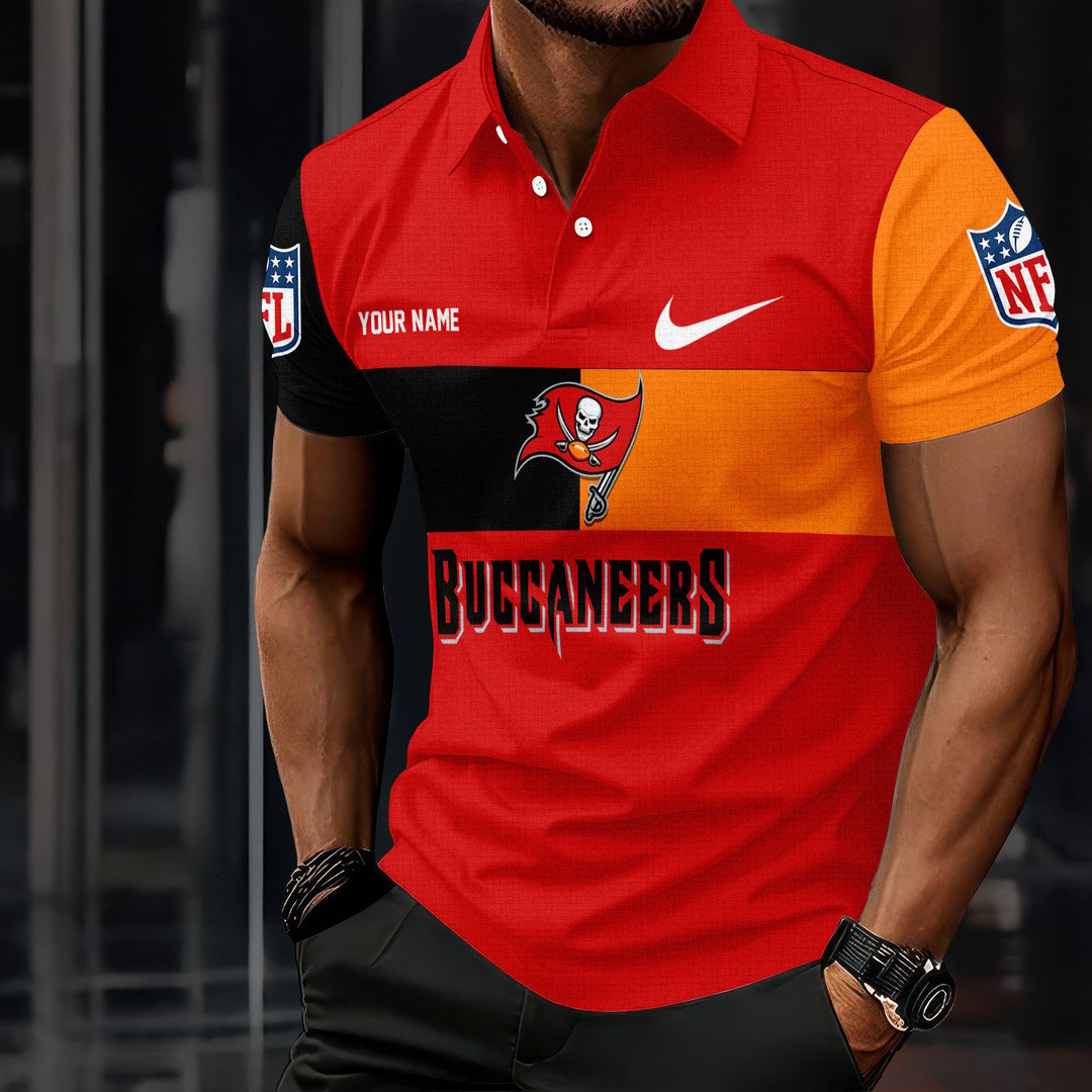 LIMITED EDITION - NEW CUSTOMIZED NFL10 TBB TAMPA BAY BUCCANEERS POLO SHIRT