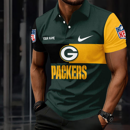 LIMITED EDITION - NEW CUSTOMIZED NFL08 GBP GREEN BAY PACKERS POLO SHIRT