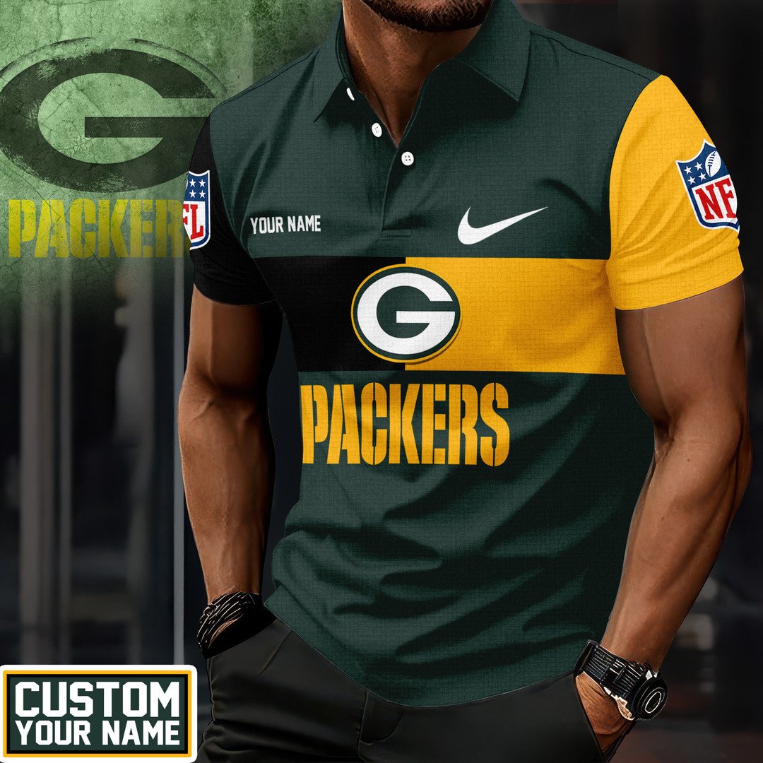 LIMITED EDITION - NEW CUSTOMIZED NFL08 GBP GREEN BAY PACKERS POLO SHIRT