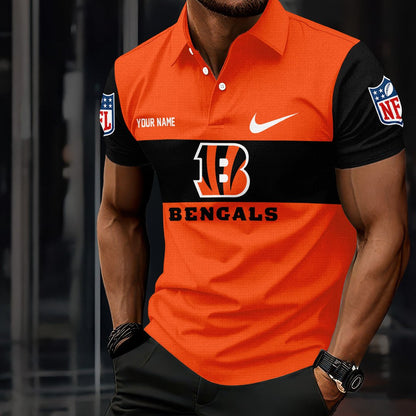 LIMITED EDITION - NEW CUSTOMIZED NFL16 CCB CINCINNATI BENGALS POLO SHIRT