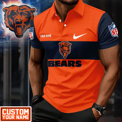LIMITED EDITION - NEW CUSTOMIZED NFL26 CCB CHICAGO BEARS POLO SHIRT