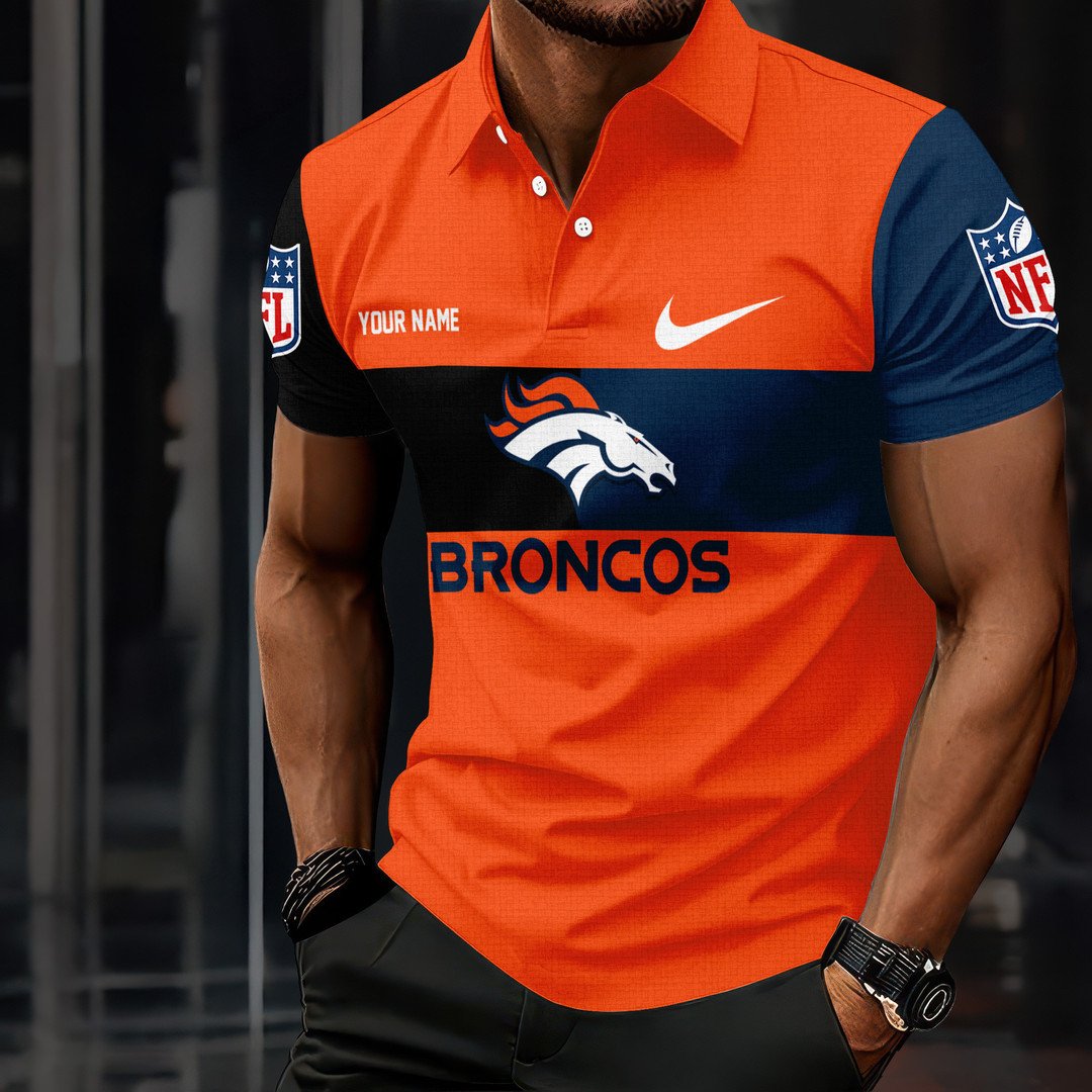LIMITED EDITION - NEW CUSTOMIZED NFL13 DVB DENVER BRONCOS POLO SHIRT