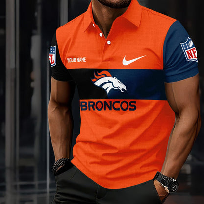 LIMITED EDITION - NEW CUSTOMIZED NFL13 DVB DENVER BRONCOS POLO SHIRT