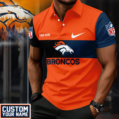 LIMITED EDITION - NEW CUSTOMIZED NFL13 DVB DENVER BRONCOS POLO SHIRT