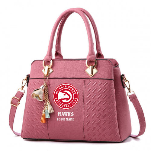 LIMITED EDITION - NEW CUSTOMIZED NBA17 AH ATLANTA HAWKS WOMENS HANDBAGS MULTICOLOR