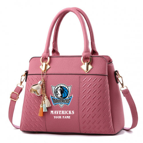LIMITED EDITION - NEW CUSTOMIZED NBA18 DM DALLAS MAVERICKS WOMEN'S HANDBAGS MULTICOLOR