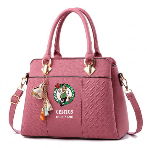 LIMITED EDITION - NEW CUSTOMIZED NBA03 BC BOSTON CELTICS WOMEN'S HANDBAGS MULTICOLOR