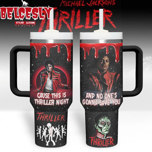 Michael Jackson Premium 40OZ Tumbler With Handle