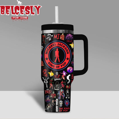 Michael Jackson Premium 40OZ Tumbler With Handle
