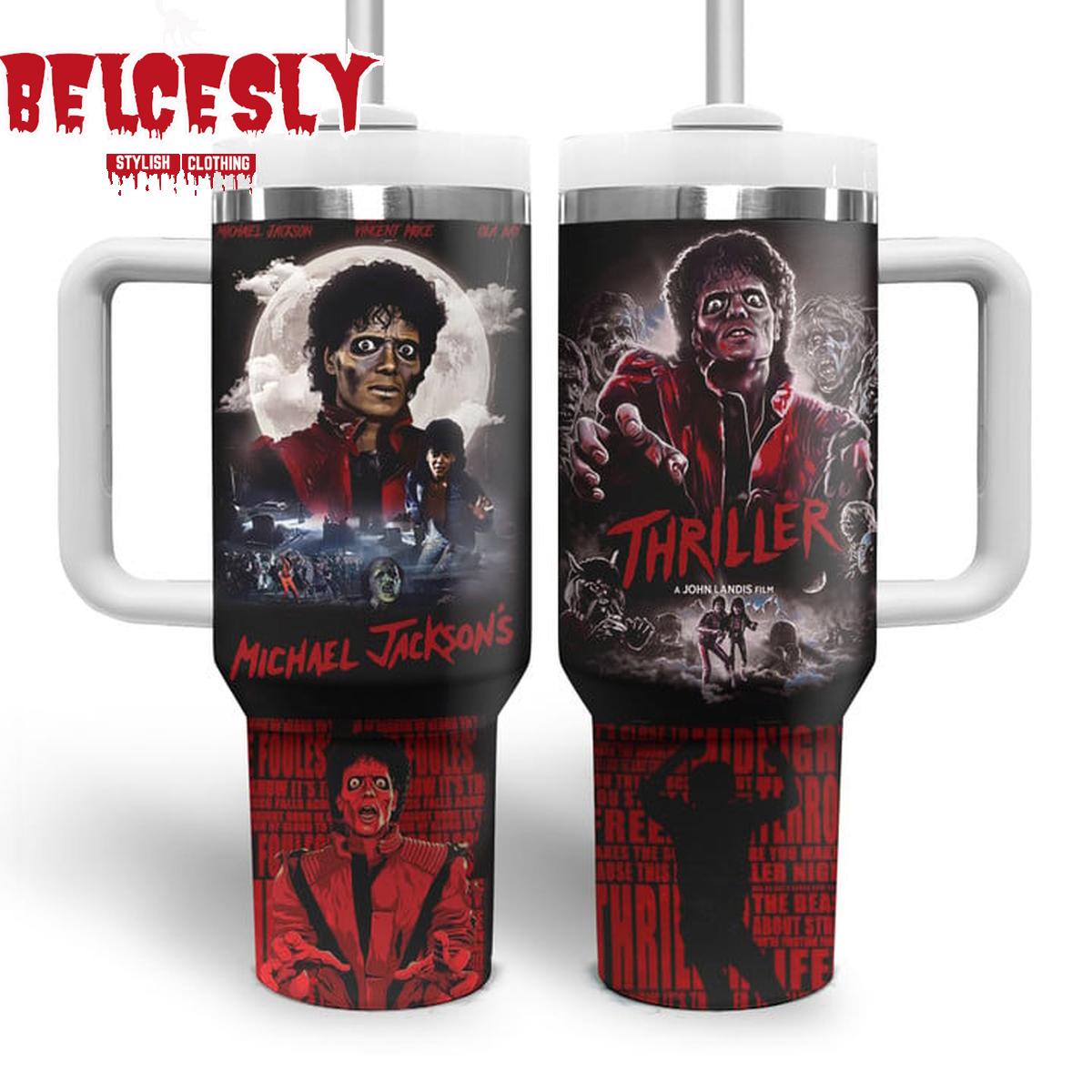 Michael Jackson Premium 40OZ Tumbler With Handle