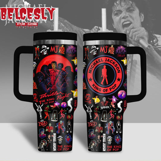 Michael Jackson Premium 40OZ Tumbler With Handle