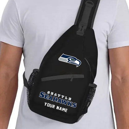 LIMITED EDITION - NEW CUSTOMIZED NFL06 SSH SEATTLE SEAHAWKS SLING BAG