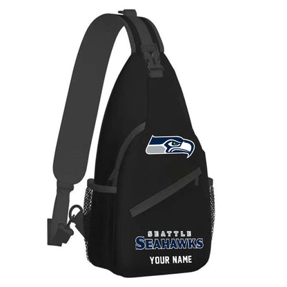 LIMITED EDITION - NEW CUSTOMIZED NFL06 SSH SEATTLE SEAHAWKS SLING BAG
