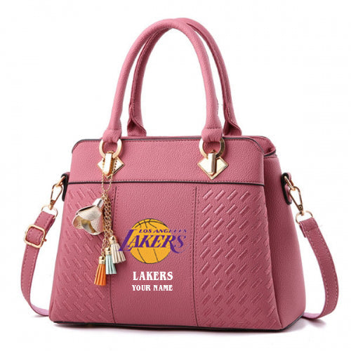 LIMITED EDITION - NEW CUSTOMIZED NBA09 LL LOS ANGELES LAKERS WOMEN'S HANDBAGS MULTICOLOR
