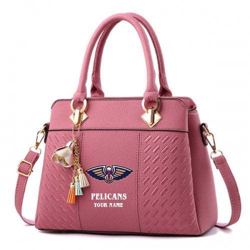 LIMITED EDITION - NEW CUSTOMIZED NBA30 NO NEW ORLEANS PELICANS WOMEN'S HANDBAGS MULTICOLOR
