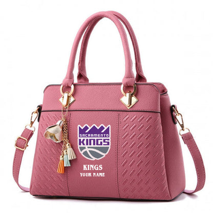 LIMITED EDITION - NEW CUSTOMIZED NBA16 SK SACRAMENTO KINGS WOMEN'S HANDBAGS MULTICOLOR