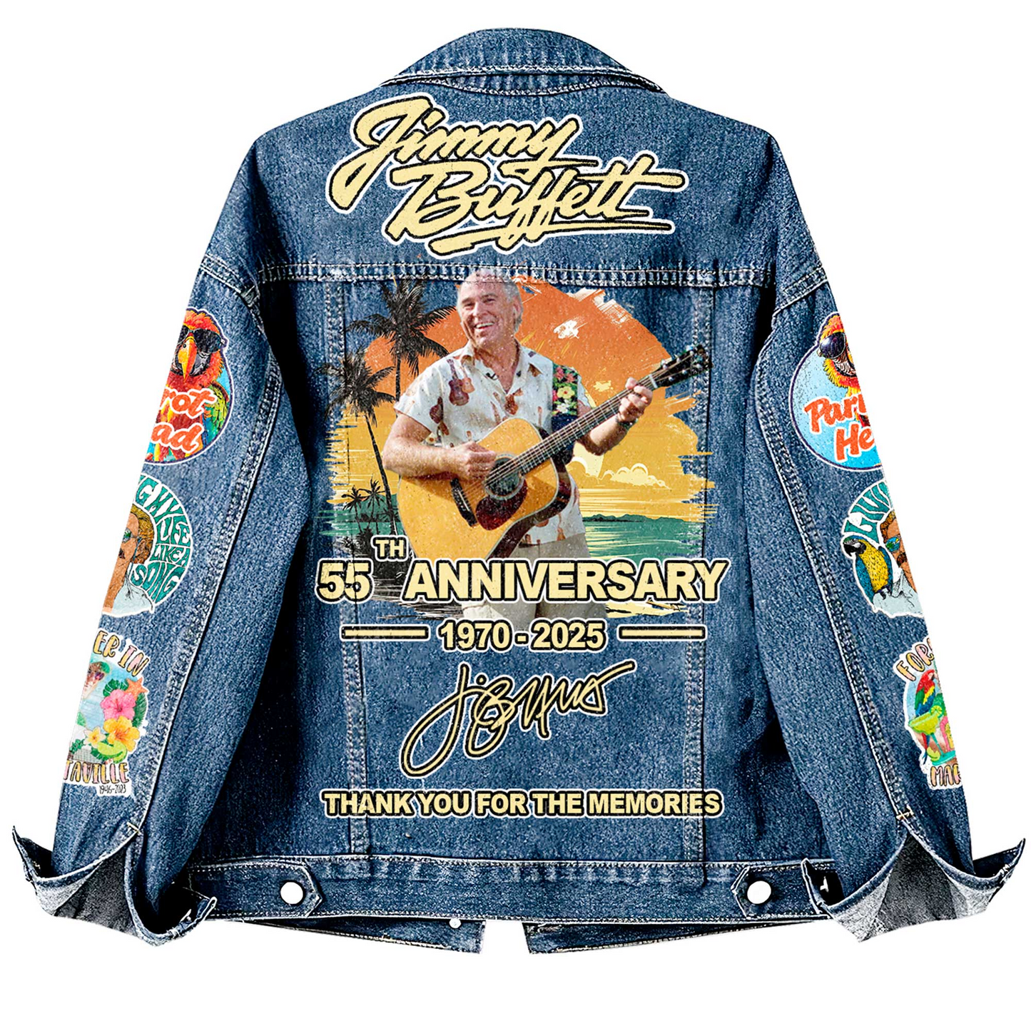 NEW PREMIUM JIMMY BUFFET UNISEX DENIM JACKET